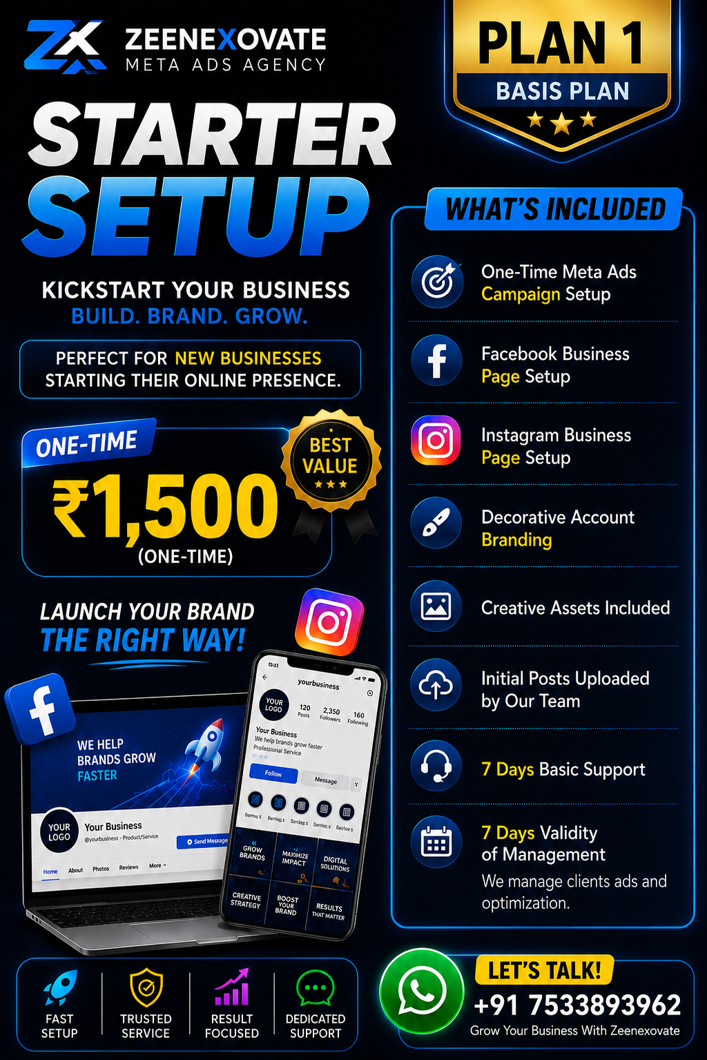 Starter Setup Plan — ₹1,500 one-time